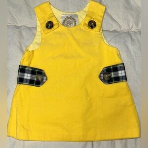 The Beaufort Bonnet Co yellow corduroy Juliet Jumper sz 0-6 months EUC
